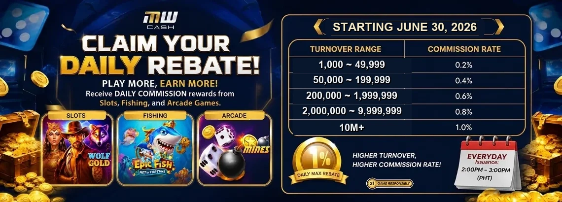 MWCASH Daily VTO Rebates Max 1%